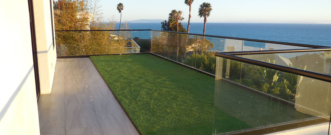 Ocean views from a balcony in Southern Californa.